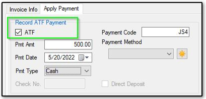 Record ATF payment